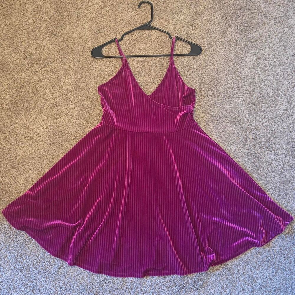 Forever-21 Women's Purple and Burgundy Dress